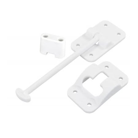 Jr Products 6IN T-STYLE DOOR HOLDER W/BUMPER, POLAR WHITE 10444B